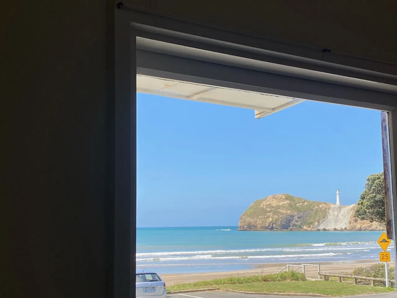 The sea visible through Bach B’s window